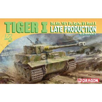 Dragon - 1/72 Tiger I Late Production W/zimmerit (7/21) *dra7203