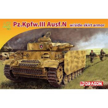 Dragon - Pz.kpfw.iii Ausf.n W/side-skirt Armor 1:72 - Dra7407