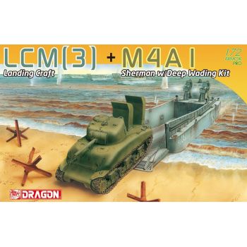 Dragon - 1/72 Lcm(3) Landing Craft + M4a1 W/deep Wading Kit (7/20) * - DRA7516