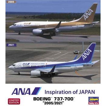 Hasegawa - 1/200 Ana Boeing 737-700 2005-2021 2 Kits (10/21) *has610845