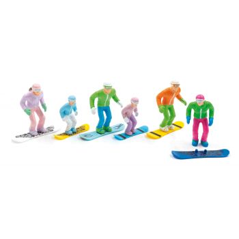 Jaegerndorfer - 5 Figurines avec Snowboards - 1:32