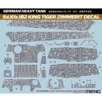 Meng - 1/35 Zimmerit-Panzerung, Sd.Kfz. 182