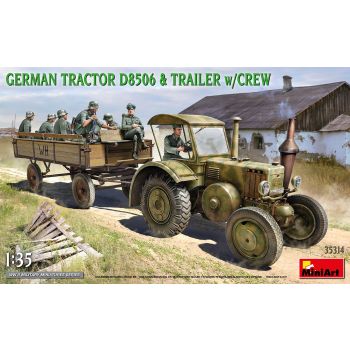 Miniart - 1/35 German Tractor D8506 En Trailer W/crew (9/21) *min35314