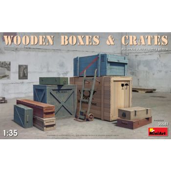 Miniart - Wooden Boxes & Crates (Min35581)