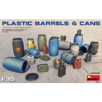 Miniart - Plastic Barrels En Cans