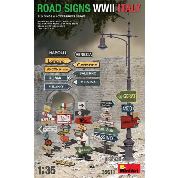 Miniart - Road Signs Wwii Italy (8/20) * - MIN35611