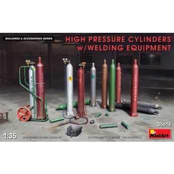 Miniart - High Pressure Cylinders W/welding Equip. 1:35 (4/20) * - MIN35618